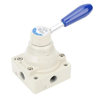 Image de Levier de commande manuel à 4 voies 3 positions, vanne d&#039;inversion pneumatique en alliage d&#039;aluminium 4HV230 08, Pt 1/4 po, action directe 0 1.0Mpa