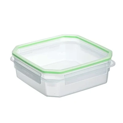Image de TATAY Boîte Alimentaire, Hermétique, Capacité de 1.3 L, Couvercle à pince, sans BPA, Passe au micro ondes et lave vaisselle, Verte. Dimensions: 18,8 x 6,6 cm