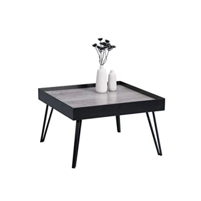 Image de M2 Kollektion Julian 1 Table Basse/canapé, Verre de sécurité Aspect céramique, Gris/Noir