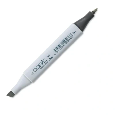 Image de COPIC Classic W 2, Warm Gray No. Twin Marker avec Une Pointe Moyenne et Fine