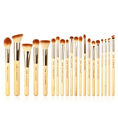 Image de Jessup pinceaux 20 pièces bambou de maquillage professionnel ensemble brosse outils kit fond teint poudre yeux Shader