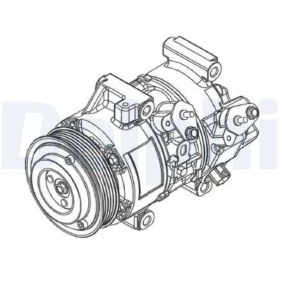 Image de DELPHI CS20495 compresseur De Climatisation 5VS12 PAG 46 avec huile TOYOTA: Corolla Verso