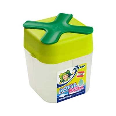 Image de JOLLY Aqua Boxx, Gobelet à peindre, Boîte eau 4 compartiments, avec fermeture pivotante ailettes et surface de dépôt pratique pour les pinceaux mouillés, système compartiments anti fuites