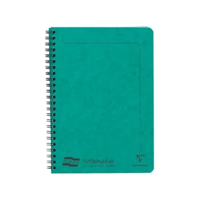 Image de Clairefontaine 4853Z Un Cahier à Spirale Notemakers Europa Vert A5 14,8x21 cm 120 Pages Détachables Lignées Papier Blanc 90 g Couverture Carte Lustrée