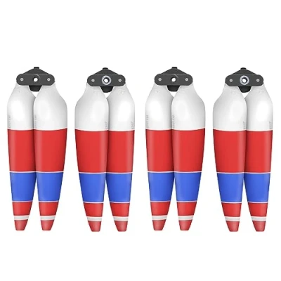 Image de MotuTech 8747F Helices pour DJI AIR 3 Drone Pièce de Remplacement Accessoire (Rouge Bleu Blanc 2 Paires)