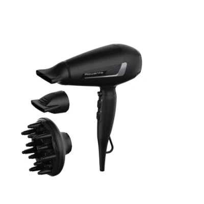 Image de Rowenta Pro Expert Sèche cheveux, Moteur AC, 2100 W, Séchage ultra rapide, Revêtement tourmaline qui réduit l&#039;électricité statique, Set d&#039;accessoires complet, Touche air froid CV8825F0