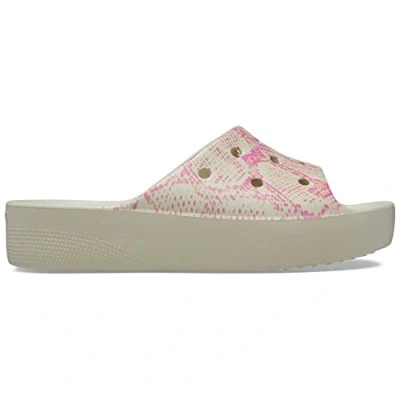 Image de Crocs Classic Platform Slide, Sandale glissante, Bone/Multi,