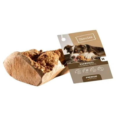 Image de Chewies Racine à mâcher pour Chien Base de d&#039;arbre Jouet 100% Naturel Faible Risque et Durable Taille M : Chiens jusqu&#039;à 20 kg Poids corporel