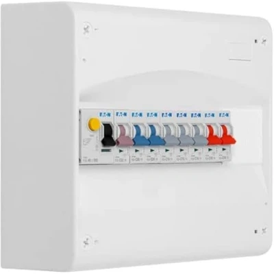 Image de EATON Tableau 1 rangée pré équipé inter. diff. 40A type AC + 8 disjoncteurs