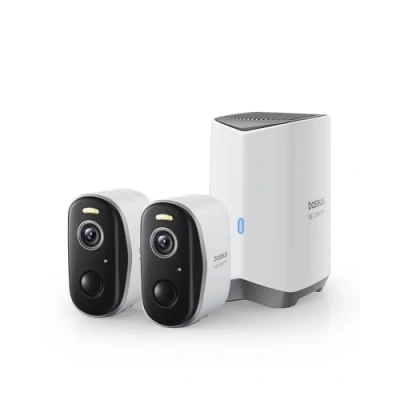 Image de Baseus Security Caméra Surveillance WiFi Extérieur sans Fil, HD 2K, 145 Degrés, Autonomie Batterie de 210j, IP67, Vision Nocturne, Extérieure Detection Humaine, Stockage Local Kit 2 Cam N1