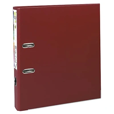 Image de Exacompta Réf. 53104E 1 Classeur à levier A4 maxi Prem&#039;Touch Dos 50 mm Mécanique 55 Dimensions extérieures : 32 x 30 5 cm Format classer Coloris Bordeaux