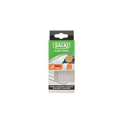 Image de SALKI Bâtons de colle universels transparents (MAX) 100% recyclable Séchage rapide Utilisation exclusive avec pistolets à thermofusible Convient pour pose plinthes, fixation