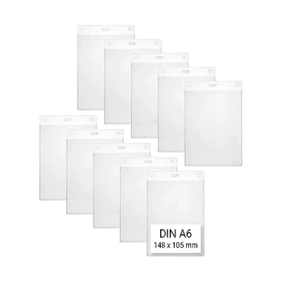 Image de 10 x Porte badge carte A6 (148 105 mm) vertical