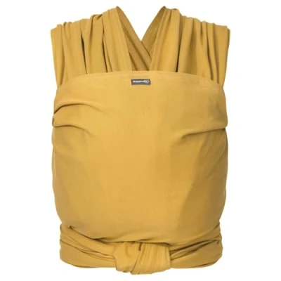 Image de Hoppediz Écharpe de portage extensible, pour les nouveau nés et prématurés, 100% coton bio, curry 5.4 m