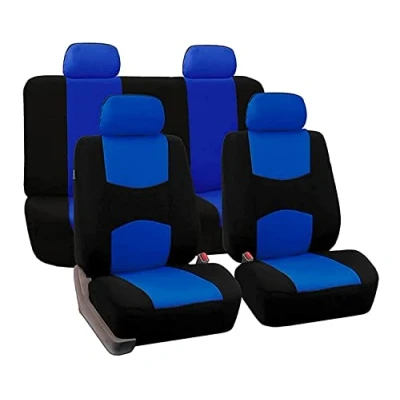 Image de FH Group Housses de siège Automobile Bleues, universelles, Ensemble Complet en Tissu Plat, Convient à la Plupart des Voitures, SUV, camions et camionnettes FB050BLUE114
