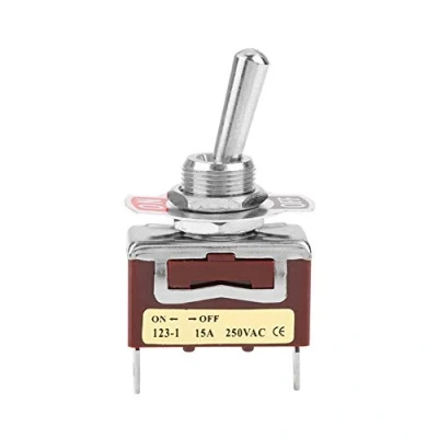 Image de interrupteur à bascule extra robuste, momentané 5A 250V 2 broches positions 12mm, Mini