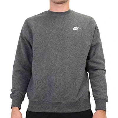 Image de Nike Top M NSW Club CRW BB, Charcoal Heathr/White, BV2662 071, XL