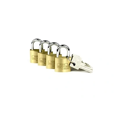 Image de Cadenas avec serrure à clé Burg Wächter 4er Set Quadro 222 30 SB laiton 4 pc(s)