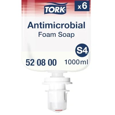 Image de Tork Savon mousse Mains Senteur douce S4, réduit la consommation, 6 x 1000 ml, 520501