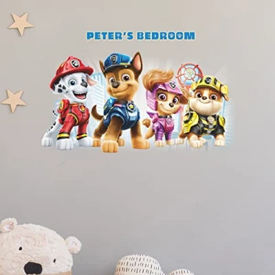 Image de Sticker géant Pat Patrouille avec lettres de l&#039;alphabet repositionnable