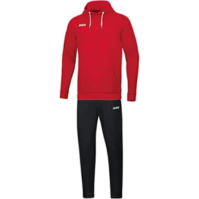 Image de JAKO Ensemble Jogging Base avec Sweat à Capuche Mixte Enfant, Rouge, 140