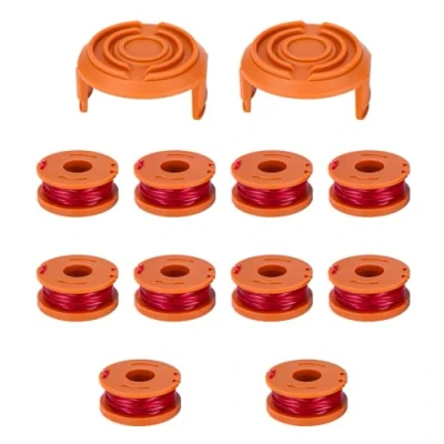 Image de 12 Pcs Fil Coupe Bordure Compatible avec WORX WG163(10 Bordure,2 Couvercle)