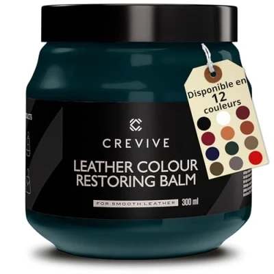 Image de CREVIVE Kit de Réparation pour cuir Vert foncé 300 ml (vert) Entretien du voiture Canapé Siège auto