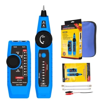 Image de Noyafa testeur de réseau multifonction NF 810, traqueur fil Ethernet LAN avec ligne téléphonique, balayage réseau, câble d&#039;alimentation et fonctions test