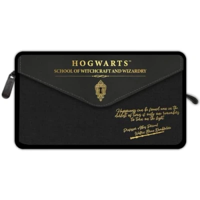 Image de Trousse BLUESKY Harry Potter Poudlard Multi Poches Noir et Or 19,5 x 13,5 5 cm