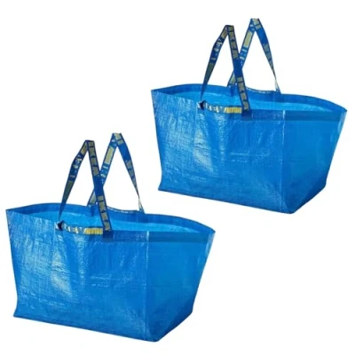 Image de Ikea Frakta Lot de 2 grands sacs à provisions Bleu
