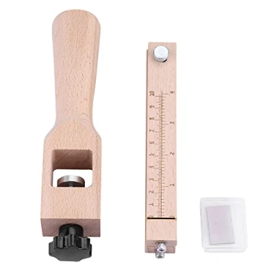 Image de Bande de cuir en bois à sangle réglable Outil découpe DIY Craft outils Cutter avec 5 lames