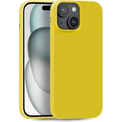 Image de MyGadget Coque pour iPhone 15 Case TPU Souple Cover Protection Extra Fine &amp; Légère Étui Coloré Anti Choc et Rayures Jaune