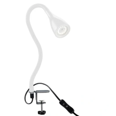 Image de B.K.Licht lampe à pince LED dimmable noir de bureau table avec GU10 LED, 400lm, 3 000K