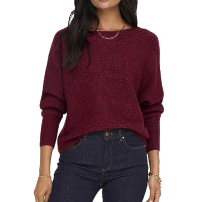 Image de ONLY Onldaniella L/S NOOS Pullover, Femme, Taille: XS, Cabernet melange