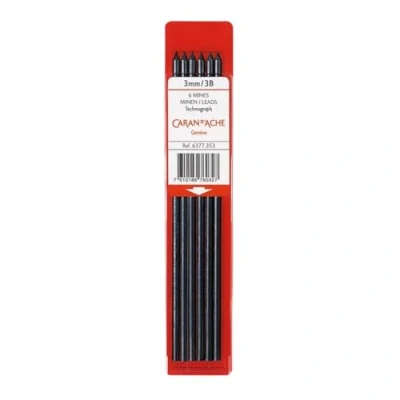 Image de Caran d&#039;Ache Lot de 6 mines graphite 3 mm