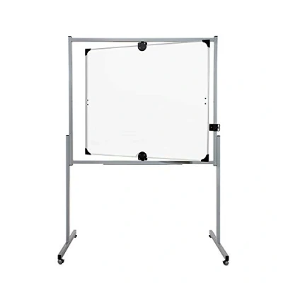 Image de Tableau blanc magnétique double face 100x120cm pivotant horizontal ou vertical