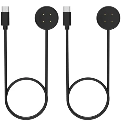 Image de MoKo 2 PCS Chargeur Compatible avec Google Pixel Watch 3/Pixel 2, Station de Charge Magnétique Câble Chargement USB C 1M pour Fitbit Ace LTE/Versa 4/3/Sense 2/Sense, Noir