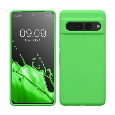 Image de kwmobile Housse Compatible avec Google Pixel 7 Pro Coque de téléphone Protection Souple en TPU Silicone Vert néon
