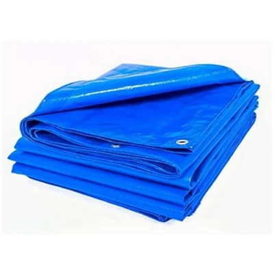 Image de KAV Bâche imperméable Robuste 130 g/m² Grande Taille 6 m x 9 (6 m) avec œillets, Tapis de Sol Multifonction qualité (Bleu)