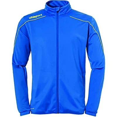 Image de uhlsport Stream 22 Classic Jacke Veste Mixte Enfant, Bleu Azur/Jaune, 164 cm