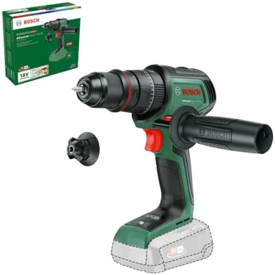 Image de Bosch Perceuse visseuse à percussion sans fil AdvancedImpact 18V 80 QuickSnap (pour percer et visser ; système charbon 82 Nm mandrin de 13 mm poignée auxiliaire batterie)