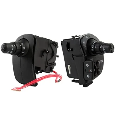 Image de Lot de 2 commodos compatible pour Clio 3, Kangoo et Modus (2005 2012) gauche + droit : feux, phares, éclairage, clignotants, essuie glace commandes réglages audio
