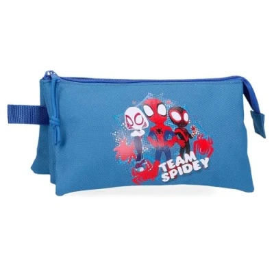 Image de Disney Trousse Scolaire, infafntile, fabriquée en Polyester, Triple Compartiment pour améliorer l&#039;organisation, Taille idéale Le Transporter dans Sac à Dos, avec poignée latérale.,