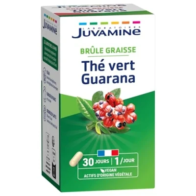 Image de JUVAMINE Brûle Graisse Thé Vert et Guarana Facilite l&#039;élimination rénale de l&#039;eau la dégradation des graisses 30 Gélules Fabriqué en France