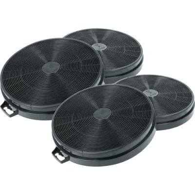 Image de vhbw 4x Filtres à charbon actif compatible avec Whirlpool AKR 551 JA, NA, 563, 590, AKRR 638, 906, Cappa hotte de cuisine