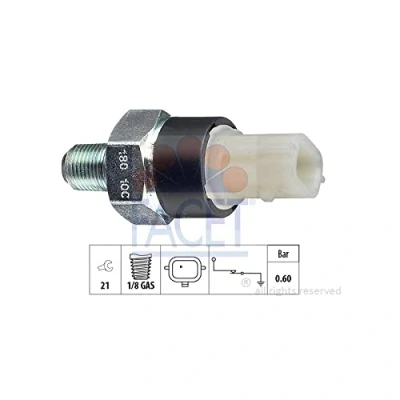 Image de FACET 7.0180 Sonde De Pression d&#039;Huile 1/8 GAS 1 Made in Italy OE Equivalent RENAULT: Clio 3, MEGANE 4, DACIA: Dokker Break, Duster SUV