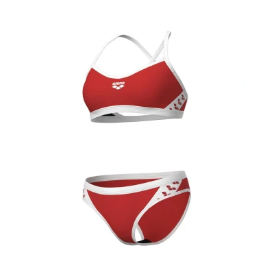 Image de Maillot de bain 2 pièces croisé dos uni femme Arena Icons