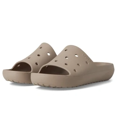 Image de Crocs Classic Slide Unisex Sandales de bain, Taille: 48 49, Taupe Matière synthétique