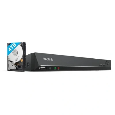Image de Reolink 4K PoE NVR 16 Canaux Caméra de Sécurité à Domicile Enregistrement Vidéo avec Disque Dur 4To Supportez 16MP/12MP/8MP/5MP/4MP 24h x7j Surveillance RLN16 410