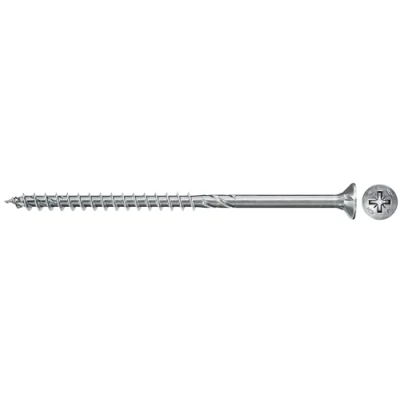 Image de fischer Vis à bois PowerFast II 5.0x80 Tête fraisée. empreinte PZ. zingué blanc. filetage partiel/Boite de 30